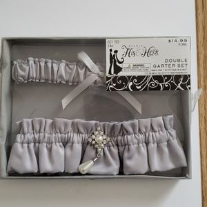 NWT His & Hers Grey Double Garter Set